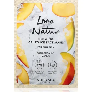 Pleťová maska Oriflame Love Nature Gel To Ice Organic Mango rozjasňující pleťová maska 10 ml