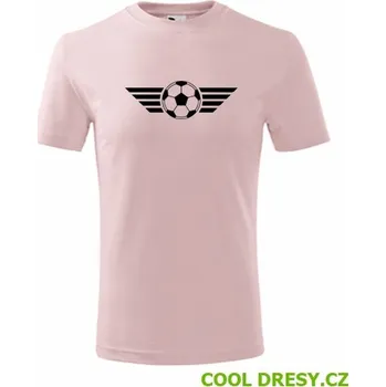 Dětská móda Dětské tričko s fotbalovým míčem 2 - Barva: růžová, Velikost 8let