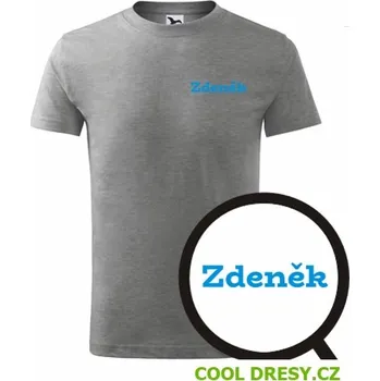 Dětské tričko Zdeněk - Barva: tmavě šedý melír, Velikost 10let