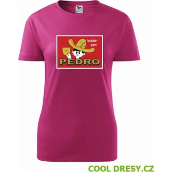 Dámské oblečení Dámské retro tričko Pedro - Barva: purpurová, Velikost S