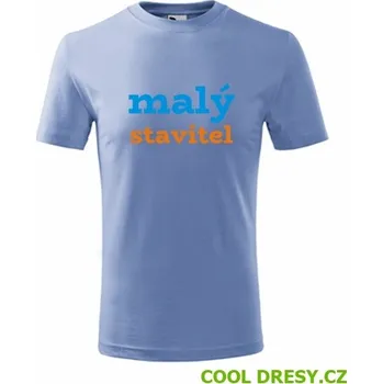 Chlapecké tričko Dětské tričko malý stavitel - Barva: nebesky modrá, Velikost 8let