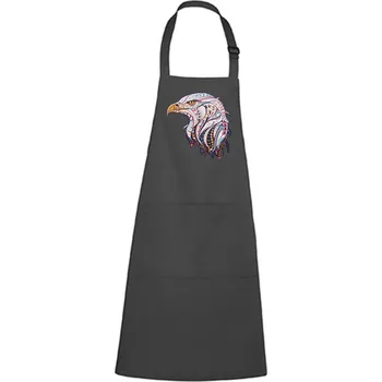 Kuchyňská zástěra DOBRÝ TRIKO Zástěra s potiskem Hlava orla Barva: Antracitová