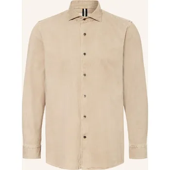 Pánská košile Profuomo Pánská Manšestrová Košile Relaxed Fit, béžová, 44