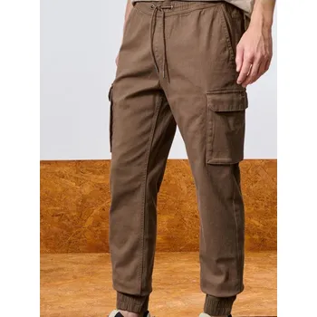 Sinsay - Kalhoty joggers - hnědá - 153EV-84X - 153EV-84X-34