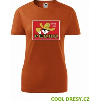 Dámské tričko Dámské retro tričko Pedro - Barva: oranžová, Velikost XXL
