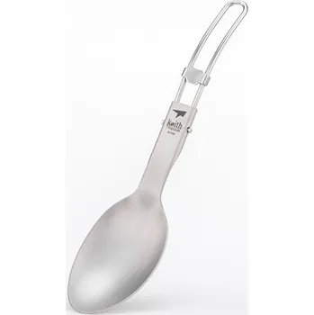 Kempingové nádobí Keith Titanová skládací lžíce Folding Spoon