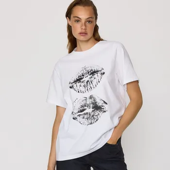 Dámské tričko Reserved - Tričko s potiskem - bílá - 524GA-00X - 524GA-00X-XS