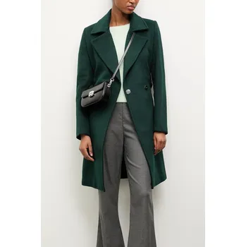 Dámský kabát Vlněný kabát Answear.LAB vínová barva, dvouřadový WA23.KPD028.. 77X, vel. S