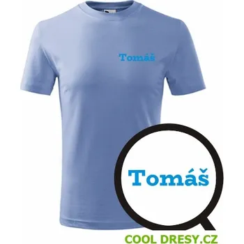 Dětské tričko Tomáš - Barva: nebesky modrá, Velikost 6let