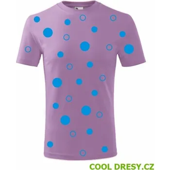 Dětské tričko s modrými kuličkami - Barva: fialová, Velikost 4roky