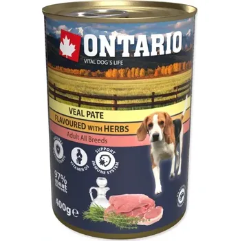 Krmivo pro psa Ontario konzerva Dog Veal Flavoured with Herbs 400