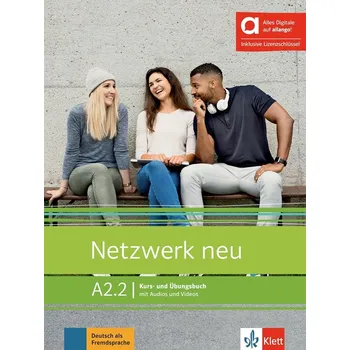 Učebnice Netzwerk neu A2.2 – Hybride Ausgabe – Kursb./Übungsbuch Teil 2 + MP3/Video allango.net + Lizenz (24 Monate)