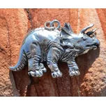 Čištín Triceratops prorsus, stříbrný stříbrný přívěsek, Ag 925