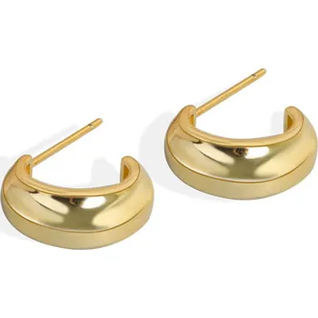 Náušnice Pozlacené stříbrné náušnice půlkruhy - Meucci SYE146