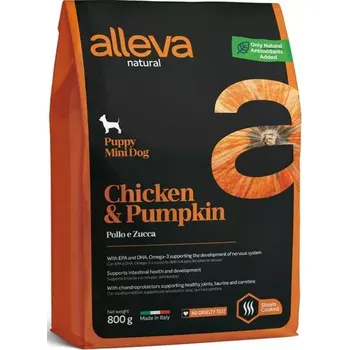 Krmivo pro psa Alleva Natural Puppy Mini Chicken & Pumpkin 800g