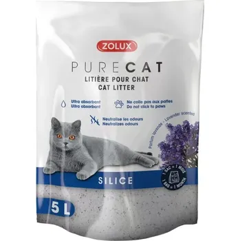Podestýlka pro kočku Zolux Podestýlka PURECAT levandule silica 5l