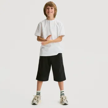 Reserved - Bavlněné tričko henley - bílá - 071FH-00X - 071FH-00X-128