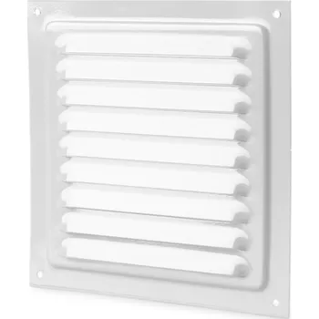 Větrací mřížka VENTS Mřížka kovová čtvercová MVM 150s bílá