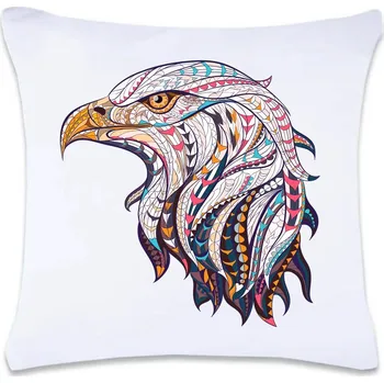 Dekorativní polštářek DOBRÝ TRIKO Polštář s potiskem 40 x 40 cm Hlava orla Oboustranný tisk: NE
