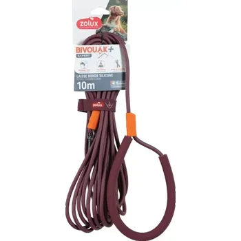 Vodítko pro psa Zolux vodítko BIVOUAK kulaté,silik.6mm/10m červená