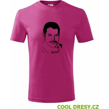 Dětské tričko Freddie Mercury - Barva: purpurová, Velikost 8let