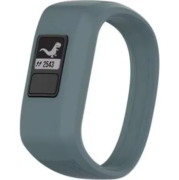 Příslušenství k chytrým hodinkám eses Silikonový náramek pro Garmin VívoFit Junior 1 a 2, Vívofit 3 - Velikost L, šedo zelený