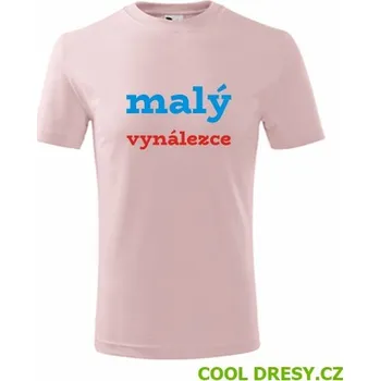 Dětské tričko malý vynálezce - Barva: růžová, Velikost 10let