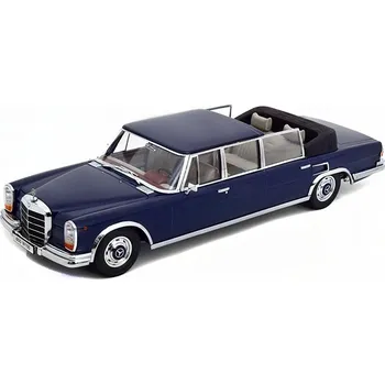 autíčko Mercedes-Benz S-Class 600 Pullman W100 1964 modrá 1:18 - KK-Scale Mercedes S Class 600 W100 Landaulet - kovový model auta
