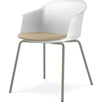 Jednací židle Konferenční křeslo Wave 030-N12 (4-nohá ocelová kostra šalvějově zelená PANTONE 17-6212 TCX, plastov