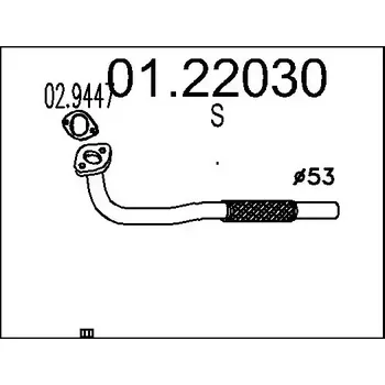 Výfuková trubka MTS Výfuková trubka MTS 01.22030