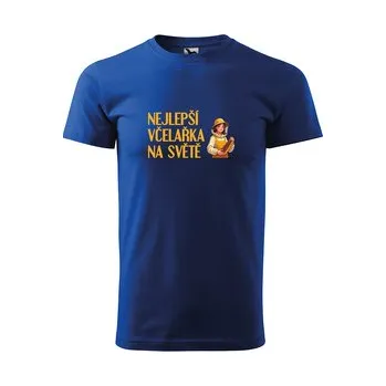 Pánské tričko Tričko s potiskem Nejlepší včelařka na světě: modré 4XL