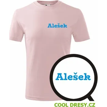 Dětské tričko Alešek - Barva: růžová, Velikost 8let