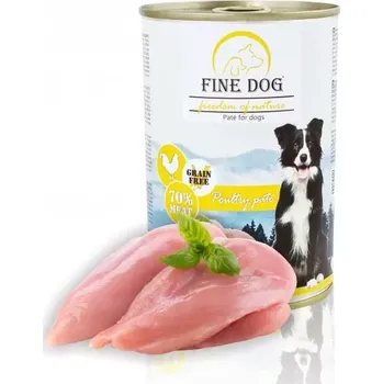 Krmivo pro psa FINE DOG konzerva pro psy DRŮBEŽ 70% MASA 400g