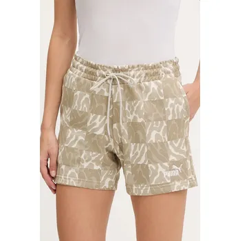Dámské kraťasy Kraťasy Puma dámské, béžová barva, medium waist, 685073 80X, vel. S
