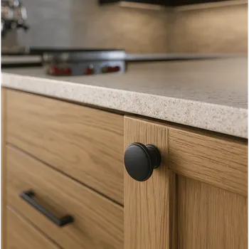 Nábytkové kování Interex design Úchytka knopka GRADO / Černá matná