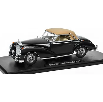 autíčko Mercedes-Benz 300 SC Cabriolet Closed 1957 černá 1:18 KK-Scale Mercedes 300SC Cabrio - kovový model auta