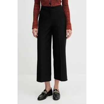 Dámské kalhoty Kalhoty United Colors of Benetton dámské, černá barva, široké, high waist, 42A8DF08R 99X, vel. 36