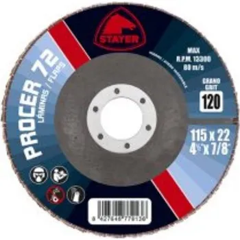 Brusný kotouč Kotouč lamelový Stayer Kotouč lamelový 115 x 22 mm, Z40, PROCER 72