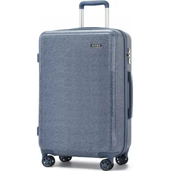 Střední skořepinový kufr z ABS+PC - Kono - 60L - džínová modrá
