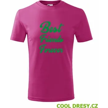 Chlapecké oblečení Dětské tričko Best Friends Forever - Barva: purpurová, Velikost 10let