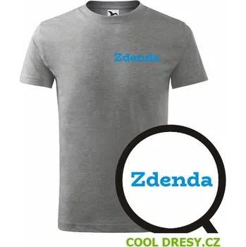 Dětské tričko Zdenda - Barva: tmavě šedý melír, Velikost 8let