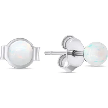 Náušnice Brilio Silver Jemné stříbrné pecky s bílými syntetickými opály EA625W + 2 měsíce na vrácení zboží