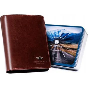 Peněženka Pánská kožená peněženka bez zapínání PTN 22309-VT Barva: Hnědá