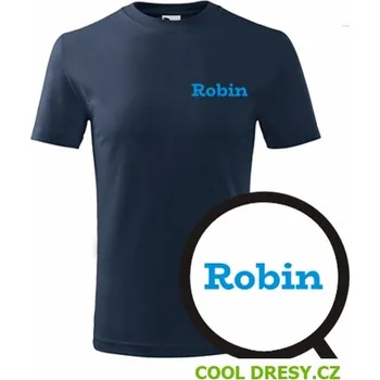Chlapecké tričko Dětské tričko Robin - Barva: námořní modrá, Velikost 4roky
