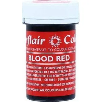 Gelová barva Sugarflair (25 g) Blood Red A151 dortis