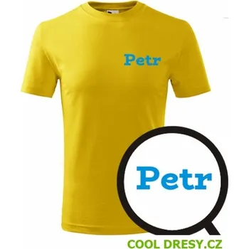 Chlapecké tričko Dětské tričko Petr - Barva: žlutá, Velikost 6let