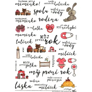 samolepka HuráPapír Samolepky A5 - Holčička č.4