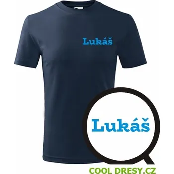 Dětské tričko Lukáš - Barva: námořní modrá, Velikost 10let