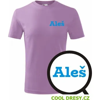 Dětské tričko Aleš - Barva: fialová, Velikost 10let