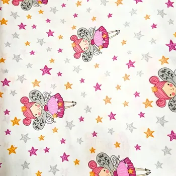 Rumitex Bavlněná látka, cena za 1 metr, šíře 160 cm, RŮŽOVÁ VÍLA